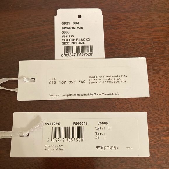 NWT VERSACE— Zip Around Black Leather Wallet/Agenda - Picture 8 of 16